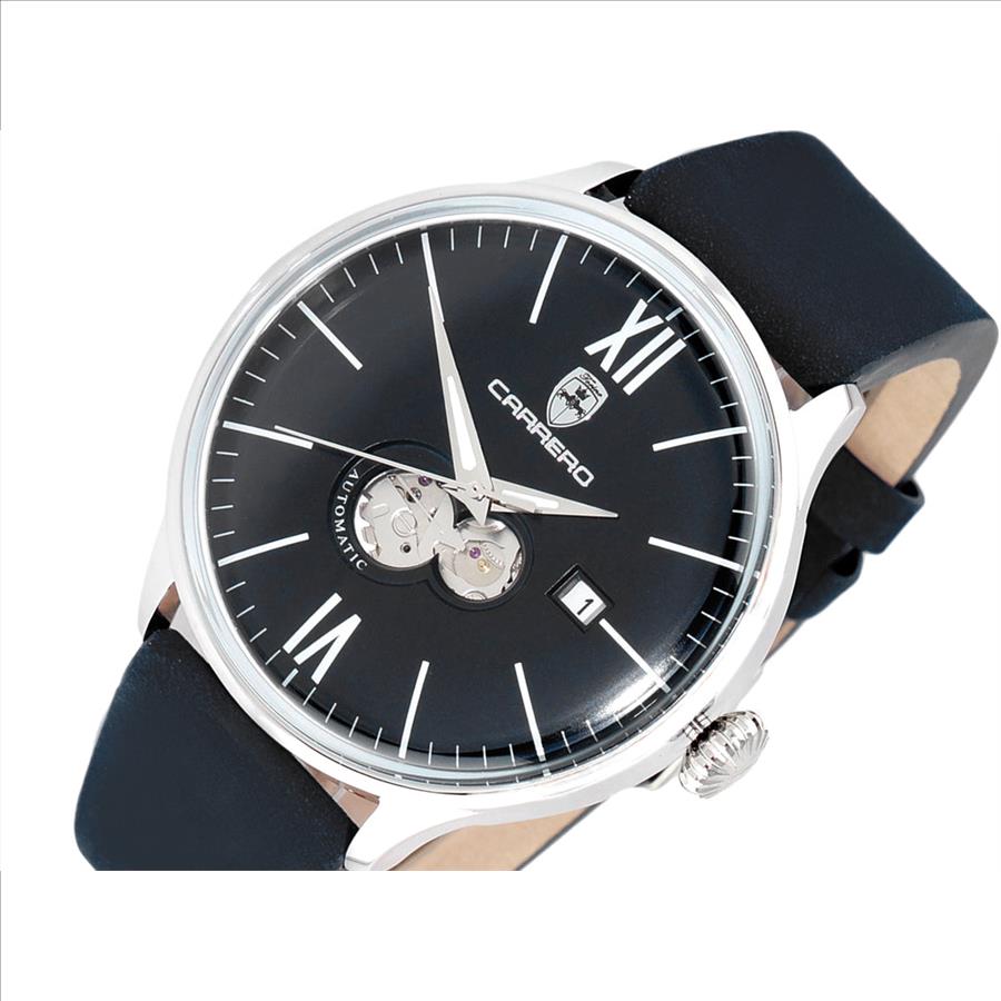 LECHATEAU MEN'S AUTOMATIC NH35 - 24 JEWELS OPEN HEART, EXHIBITION BACK, C1S1780-BK RETAIL AT (MSRP: $2,028.00)