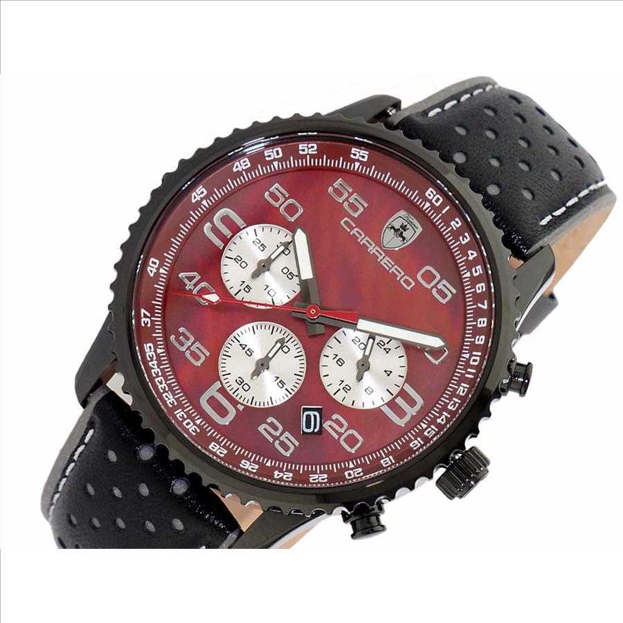 Lechateau, Men's VR32 Movement Chronograph Movement, Brown MOP Dial, IP-Black Tone, C1B7023-MR - Retail at (MSRP: $2,148.00)