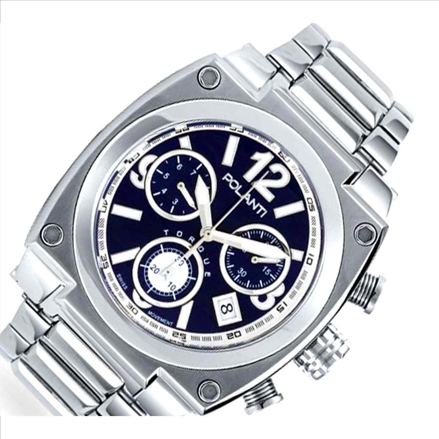 Lechateau Watches - Polanti TORQUE -  Blue Dial, Swiss Quartz  Chronograph, PLT2003-SBU Retail at (MSRP: $1,995.00)