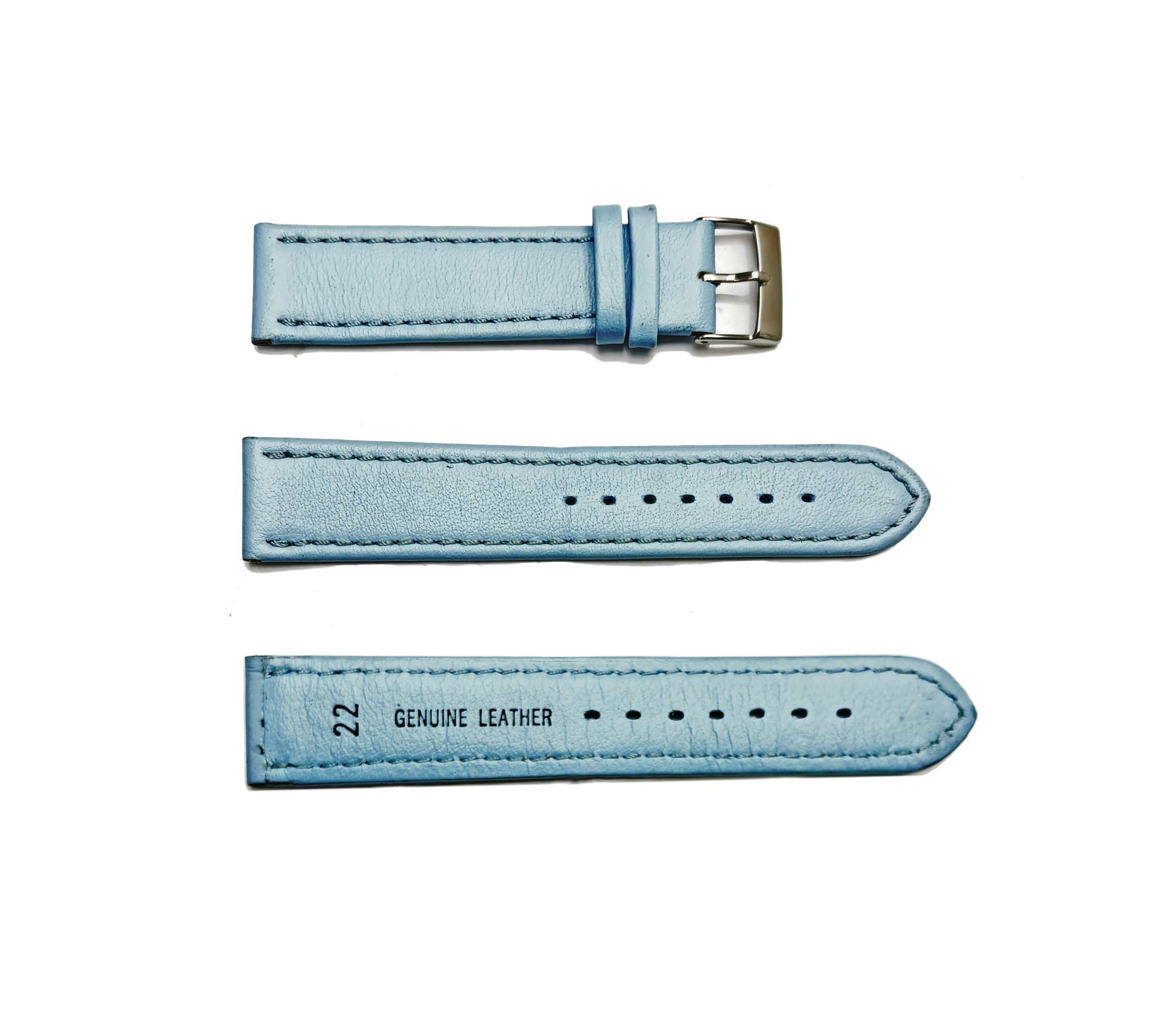 GENUINE LEATHER STRAP (22mm)-  BABY BLUE COLOR