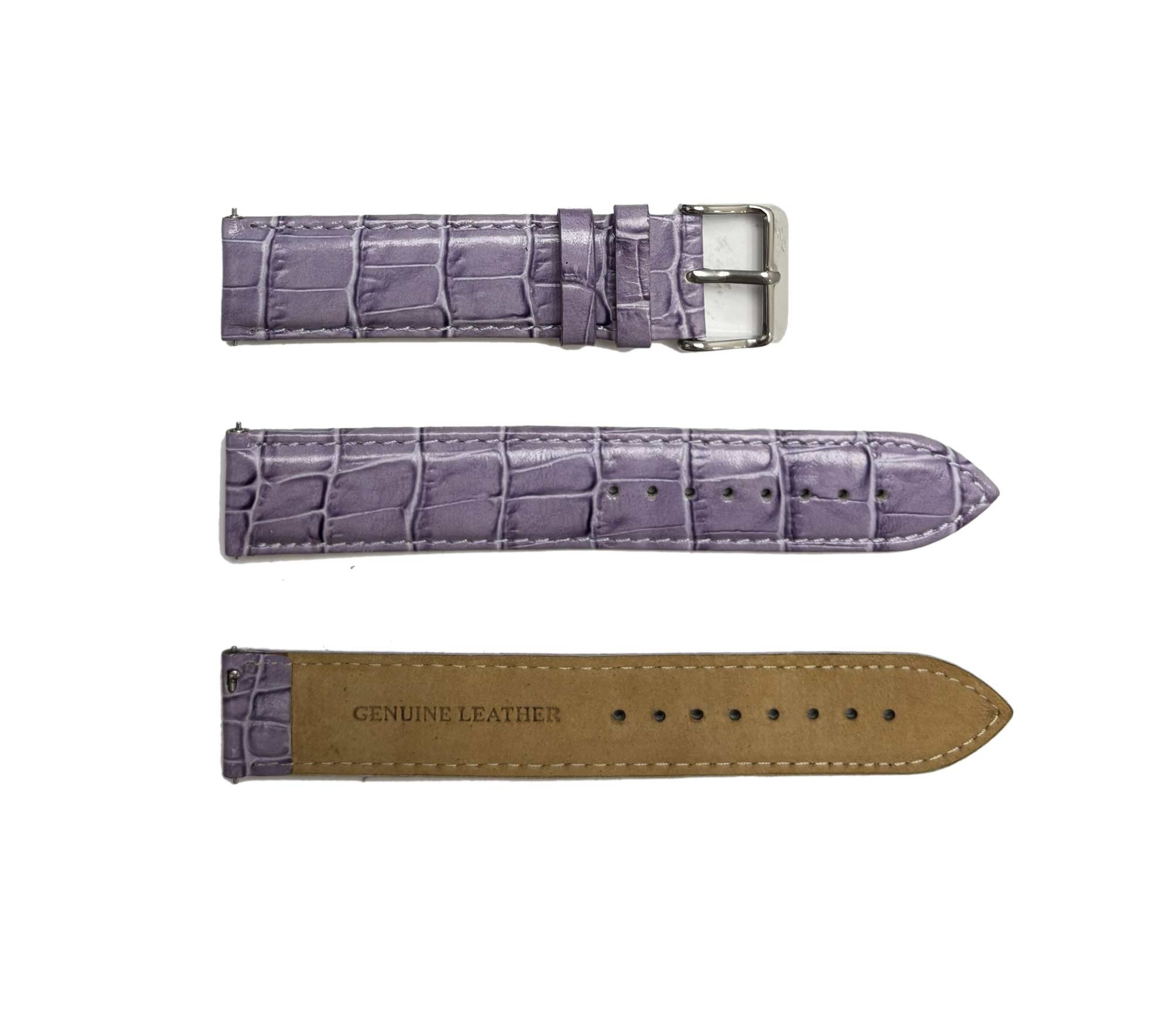 GENUINE LEATHER STRAP (20mm) QUICK RELEASE -  PURPLE COLOR 