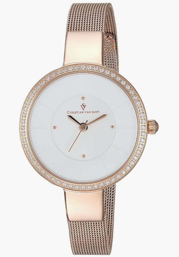 Christian Van Sant Women's CV0221 Reign Analog Display Quartz Rose Gold Watch, CV0221 , Retail