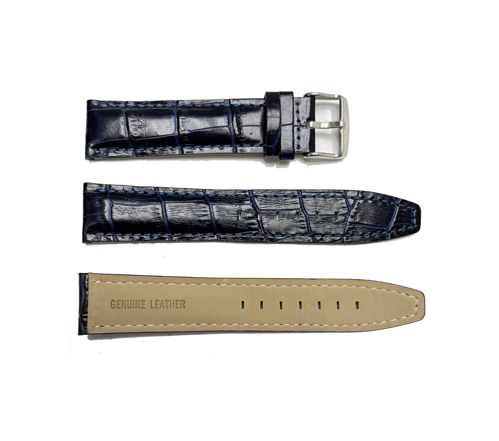 GENUINE LEATHER STRAP (22mm)-  DARK BLUE COLOR