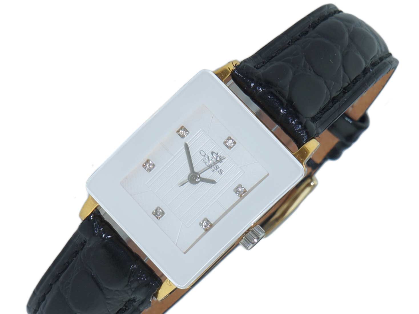 ONISS, Ladies Watch white dial, Black Genuine Leather, MSRP:  $600.00)