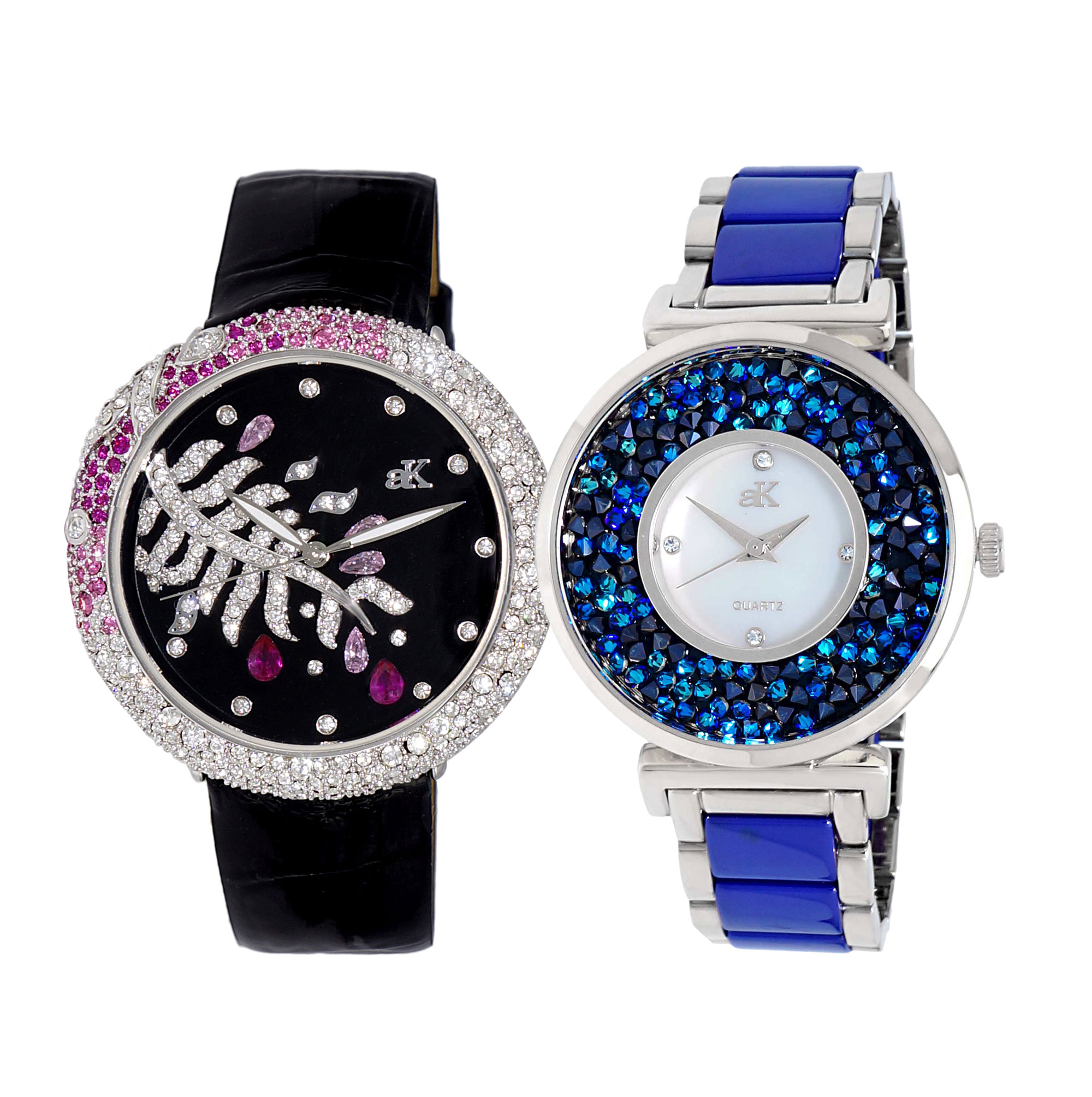 ADEE KAYE WATCHES, LADIES SET - AK2118-LBK_AK8661-LBU
