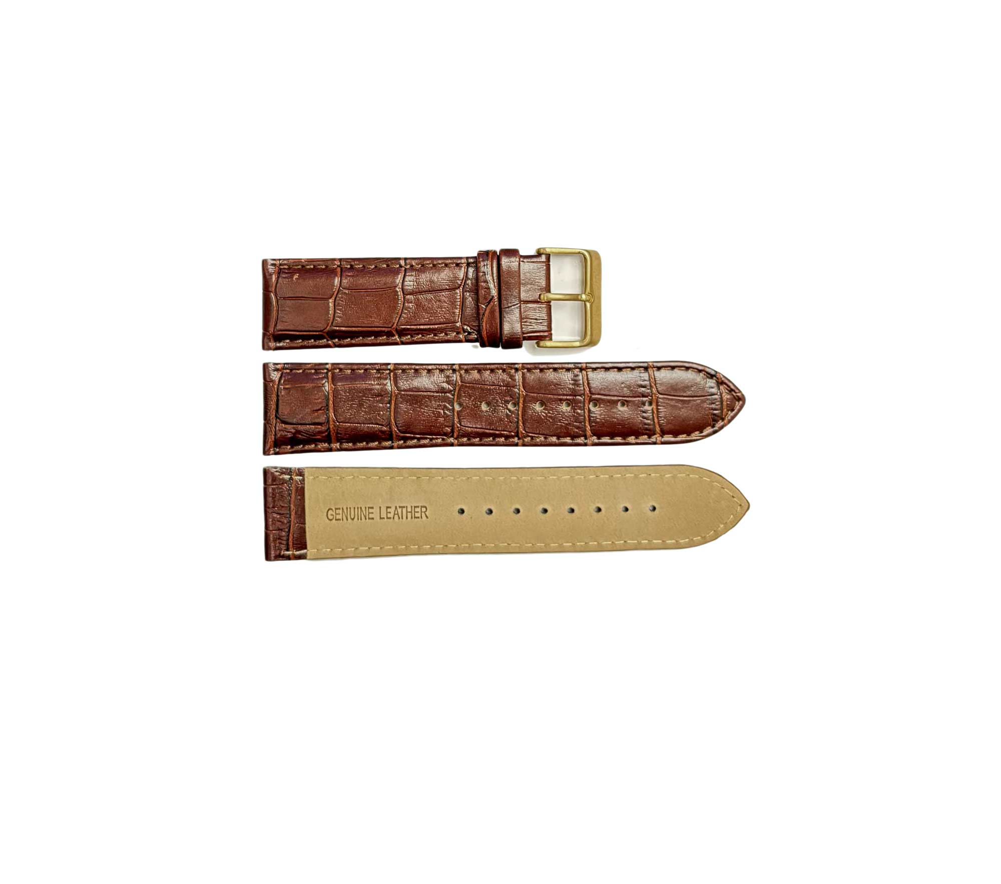 GENUINE LEATHER REPLACEMENT STRAP (24 mm) - (BROWN) TEXTURE SURFACE