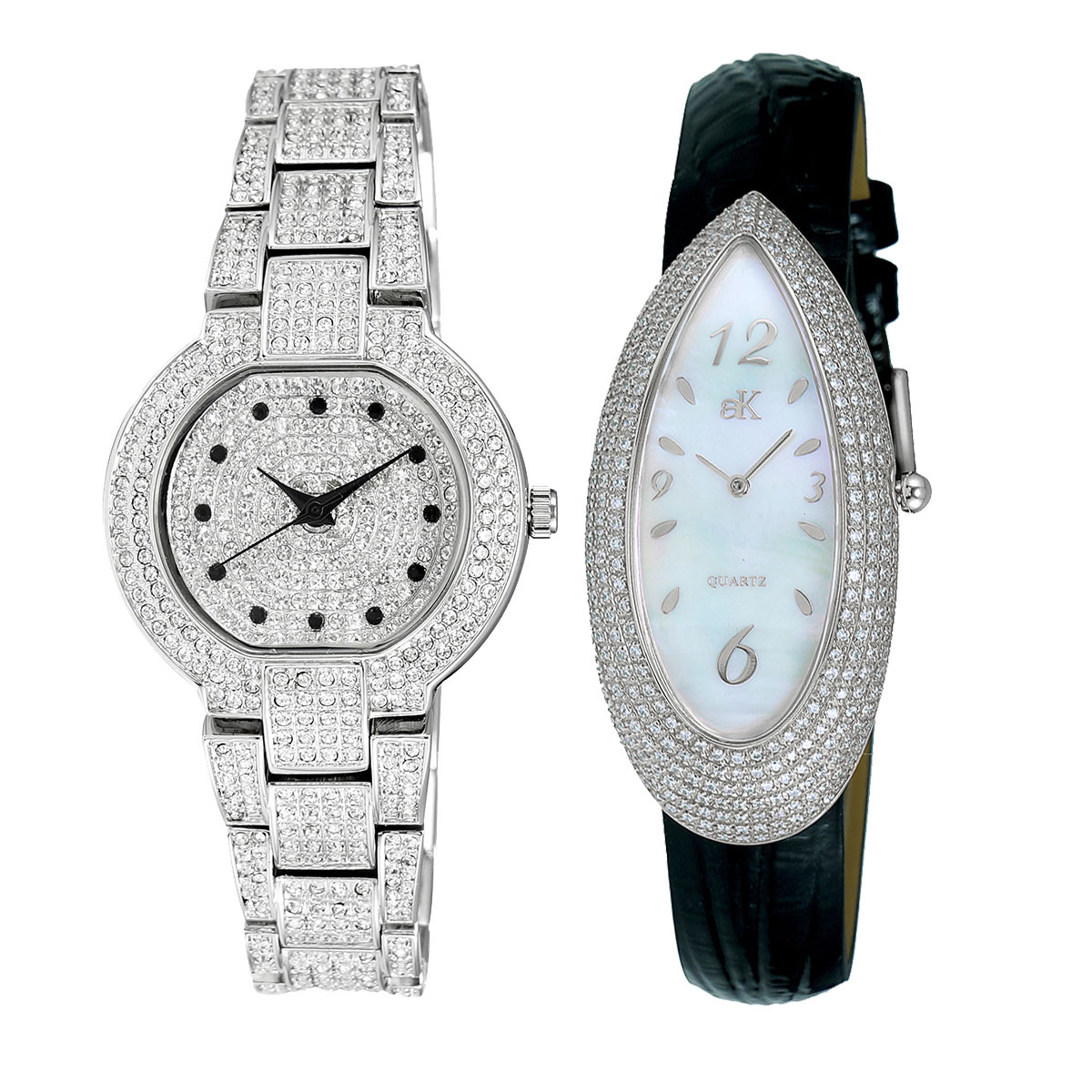 ADEE KAYE LADIES CRYSTAL WATCHES LADIES- SET , AK2005-L-AK2527-L