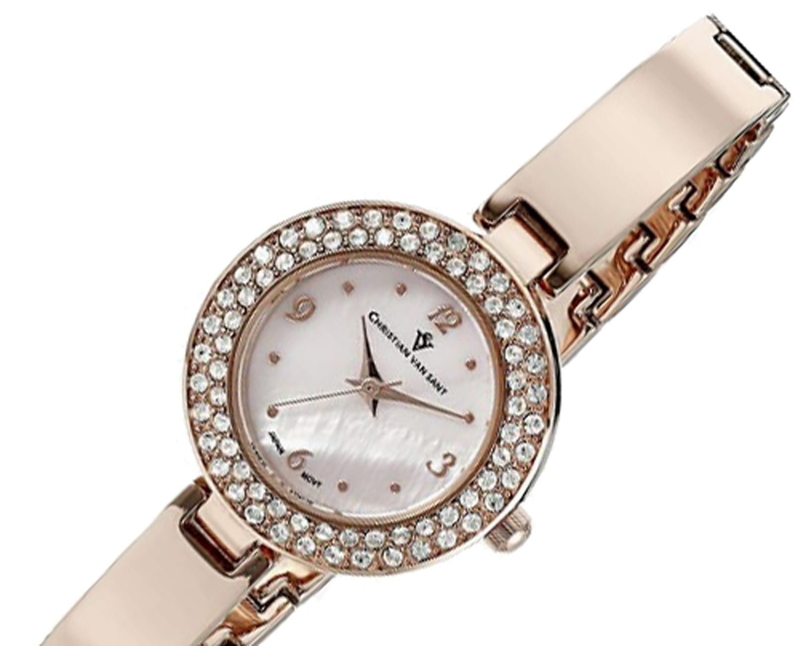 Christian Van Sant Women's Palisades Analog Display Quartz Rose Gold Watch, CV8614 Retail at