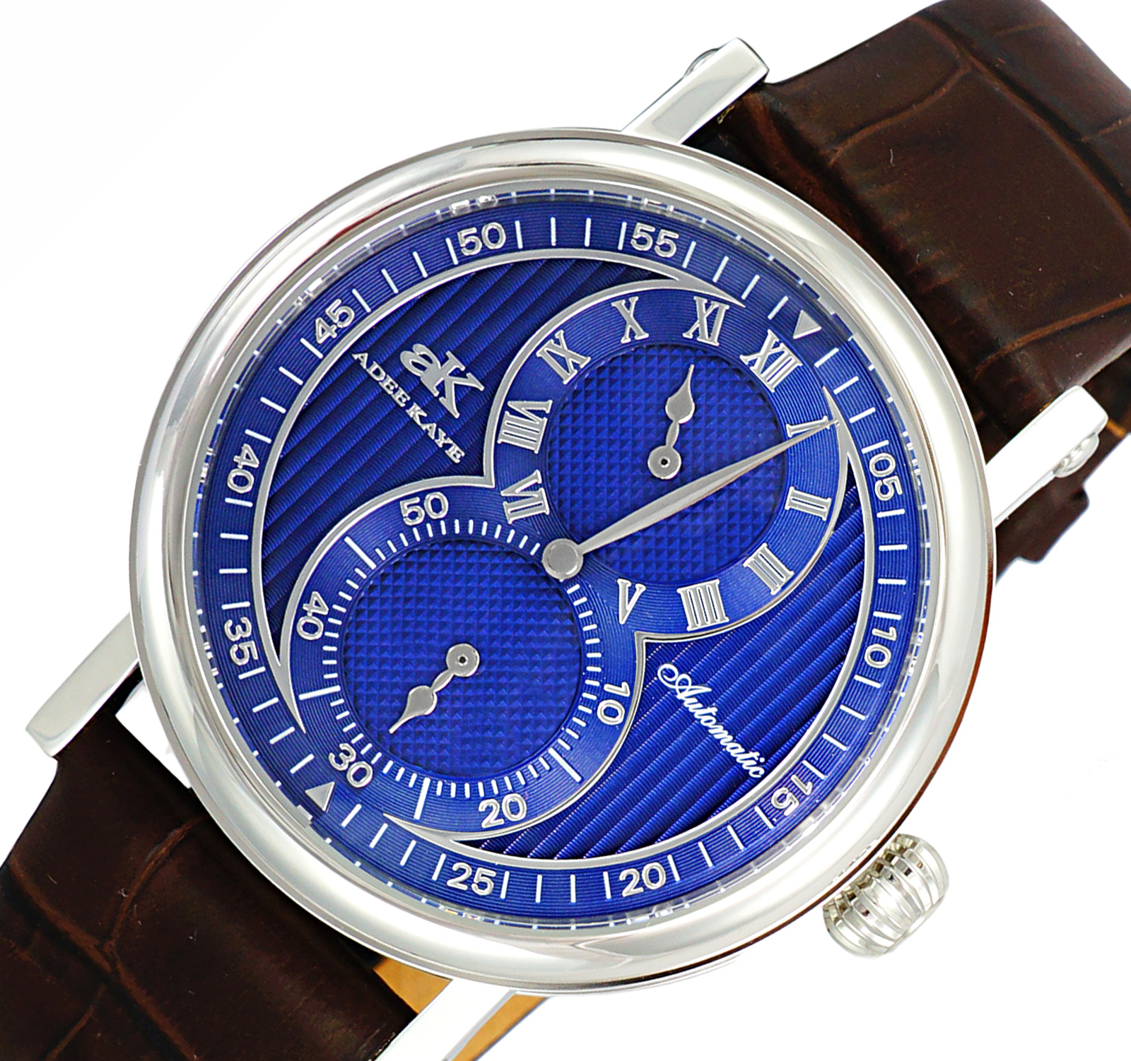 ADEE KAYE 20-Jewels TY2708  Automatic Regulator Movement , Genuine leather band, AK5665-MBU_BN - (MSRP: $600.00)