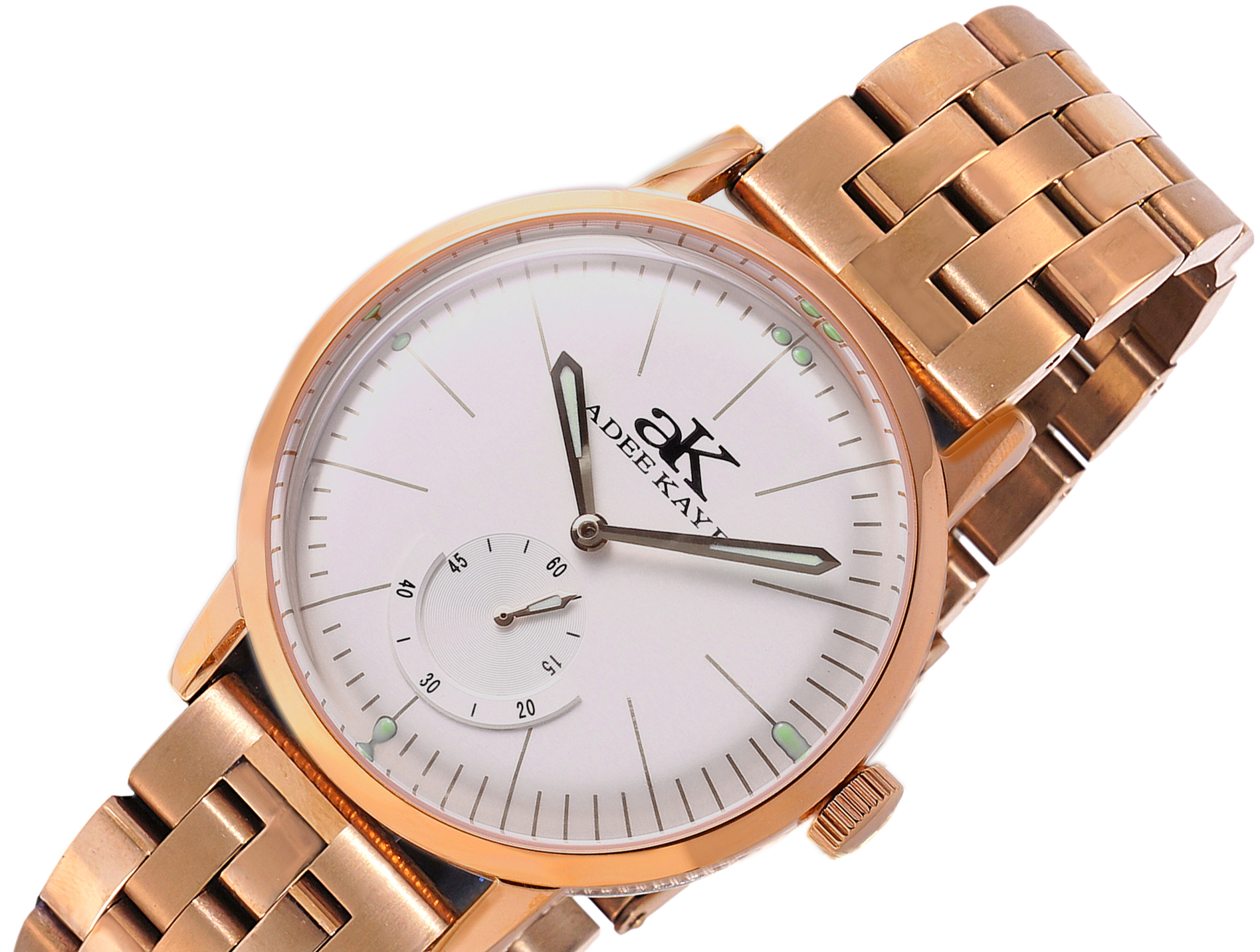 ADEE KAYE WATCHES 21 JEWELS AUTOMATIC MECHANICAL , DOME CRYSTAL, AK9044-MBRG_SV  RETAIL AT $600.00