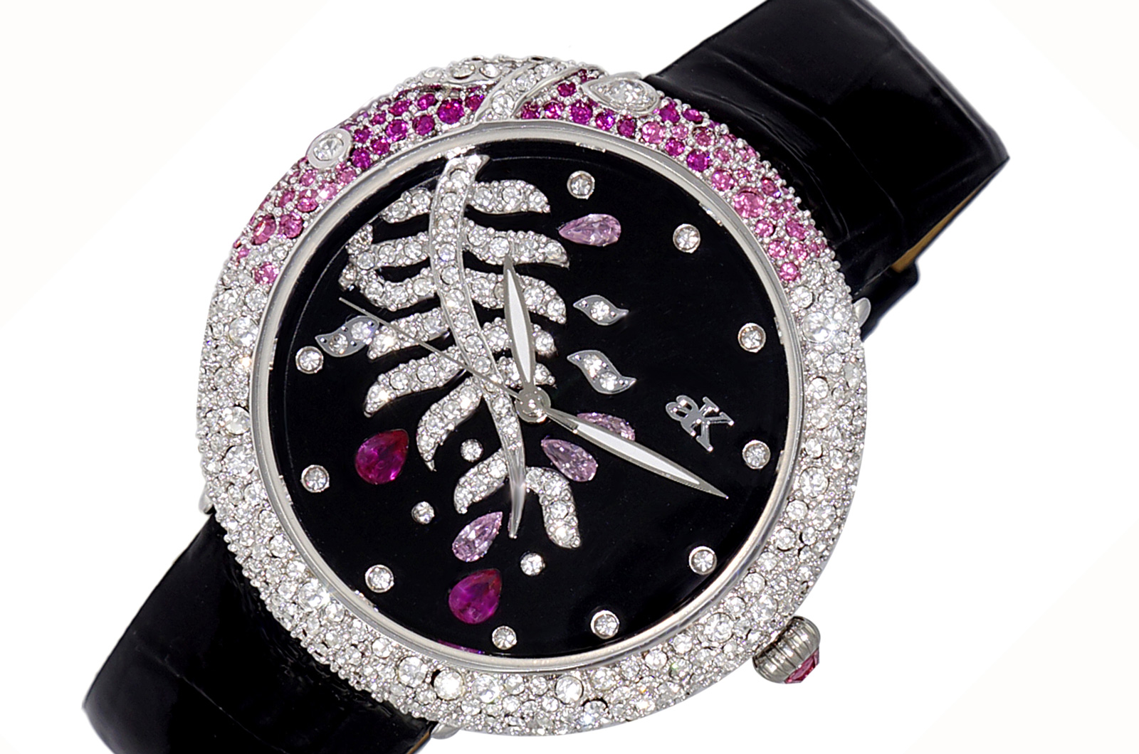 Adee kaye Watches, Multi- color Austrian crystal, Quartz Movement, AK2118-LBK - RETAIL AT (MSRP: $345.00)