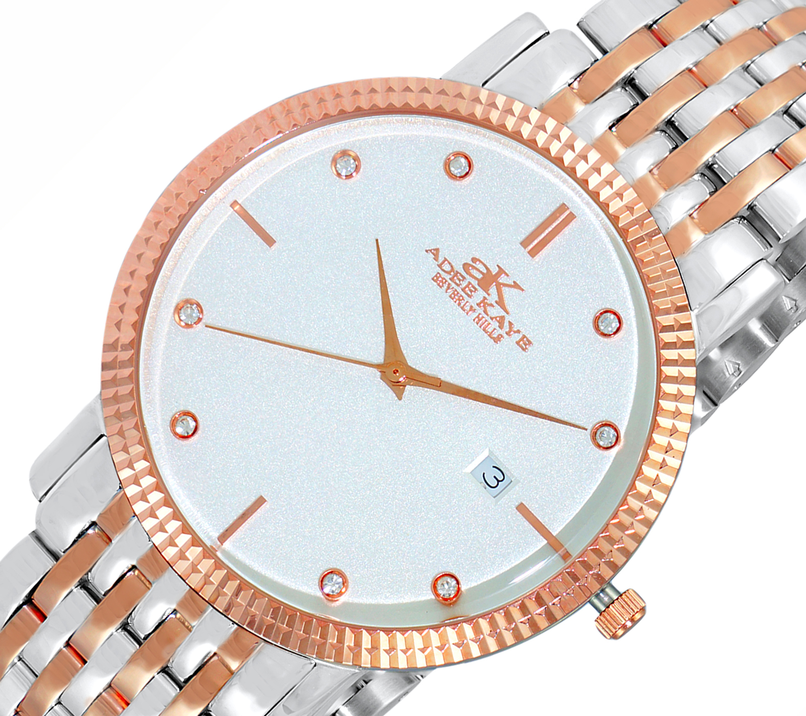 ADEE KAYE WATCHES, SWISS MOVEMENT, AUSTRIAN CRYSTAL ACCENT, AK4801-MTTRG