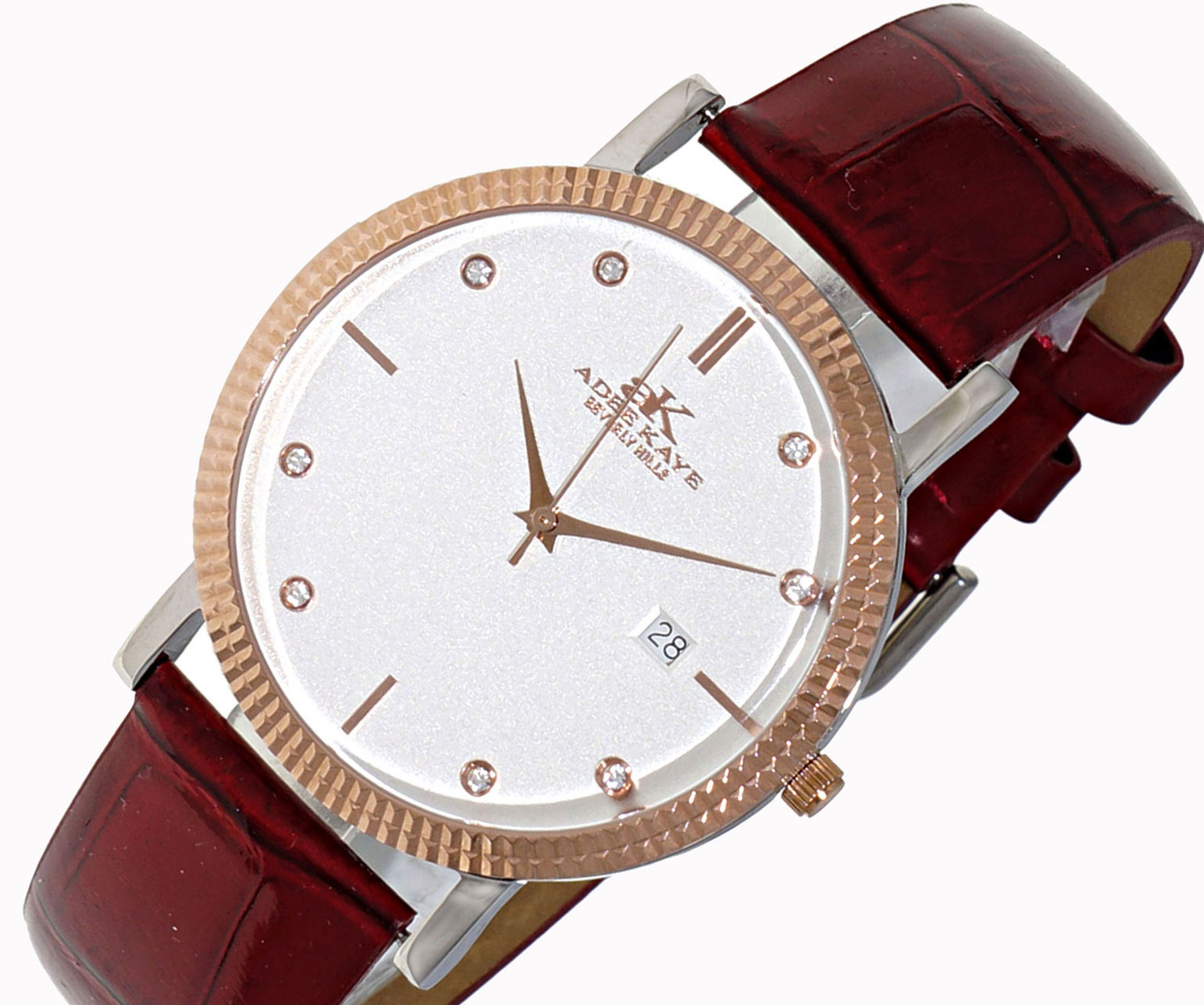ADEE KAYE WATCHES, SWISS MOVEMENT, AUSTRIAN CRYSTAL ACCENT, AK4801-MTTRW_LRD