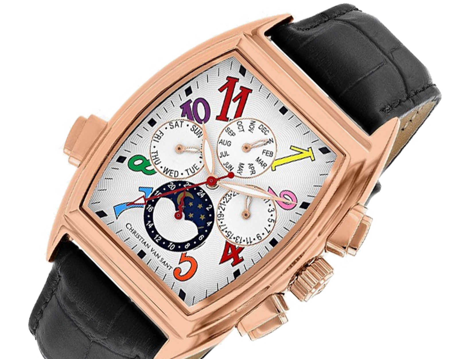 Christian Van Sant Watches, Men's  Automatic, Sun-Moon Phase, Rose tone White Dial CV2136, Retail at (MSRP: $1,795.00)