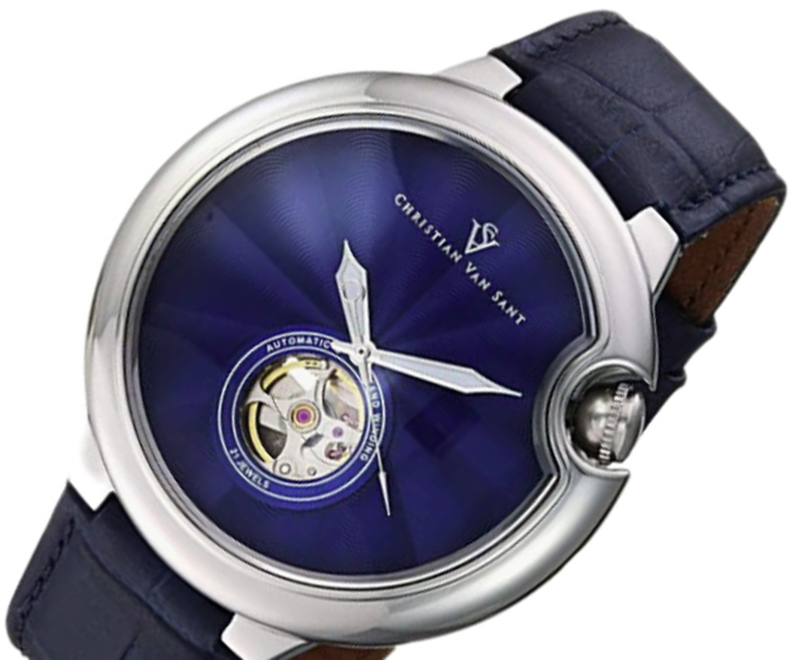 Christian Van Sant Watches Men's Cyclone Automatic Analog Display Quartz Blue Watch, CV0140, Retail at (MSRP: $1,295)