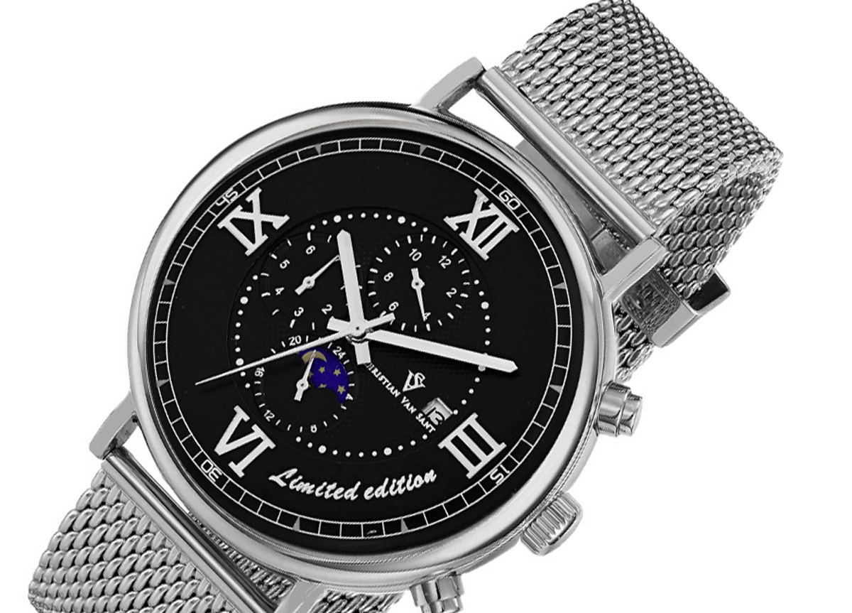 Christian Van Sant Watches Men's Somptueuse LTD ,Date Dial with MoonPhase Counter, CV1151 Retail at (MSRP: $995.00)