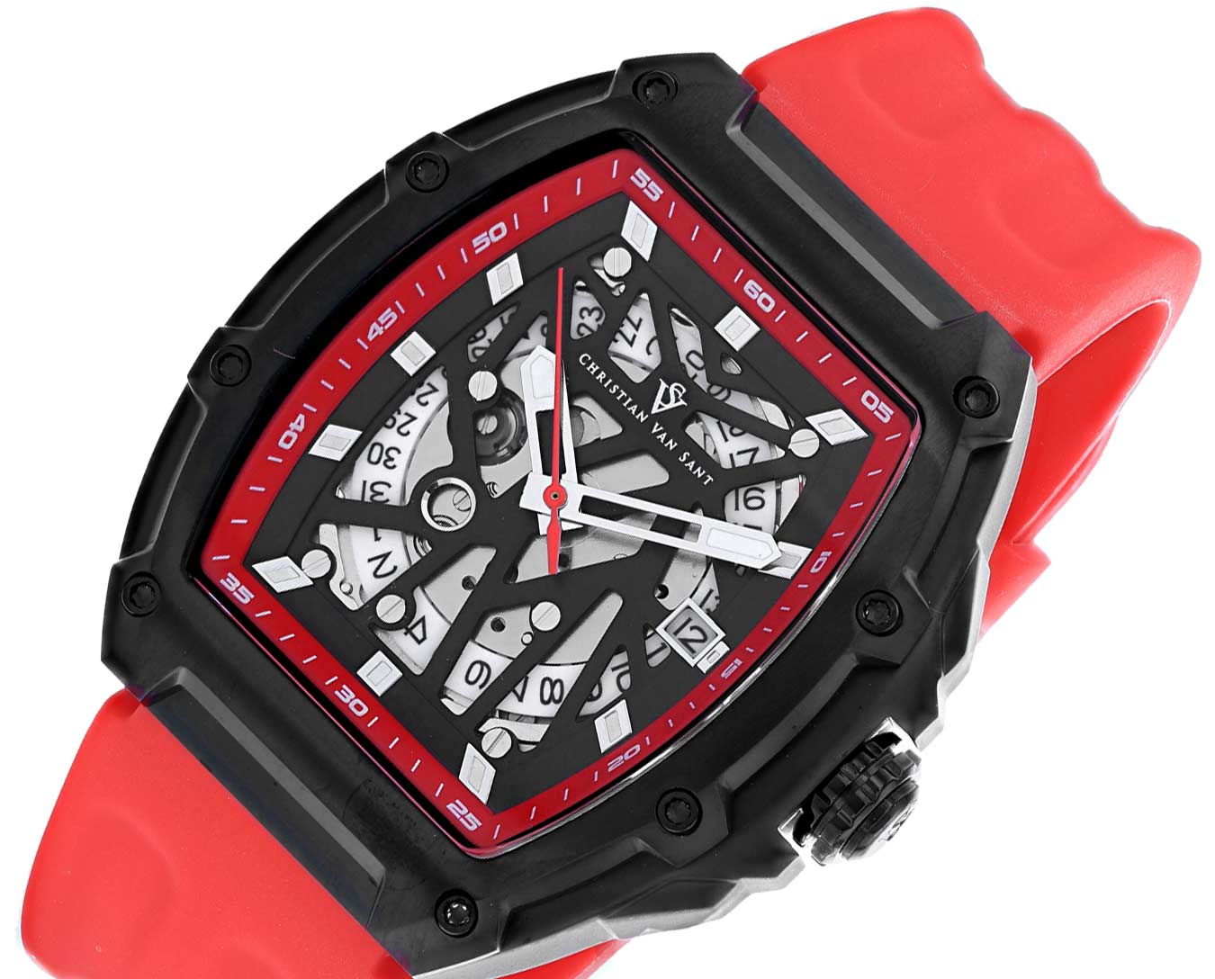 Christian Van Sant Watches Odyssey Watch | Skeleton Black Dial Watch, CV6197 - Retail at MSRP: $1,495.00