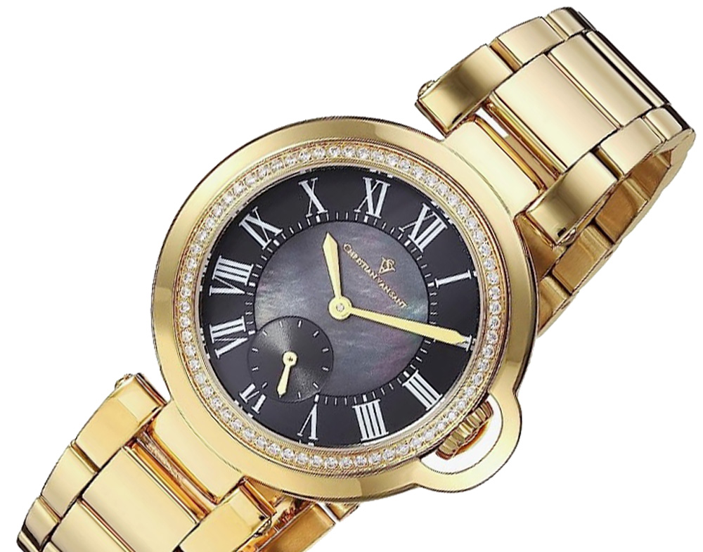 Christian Van Sant Watches Women's Cybele Stainless Steel Quartz Watch with Stainless-Steel Strap, Gold