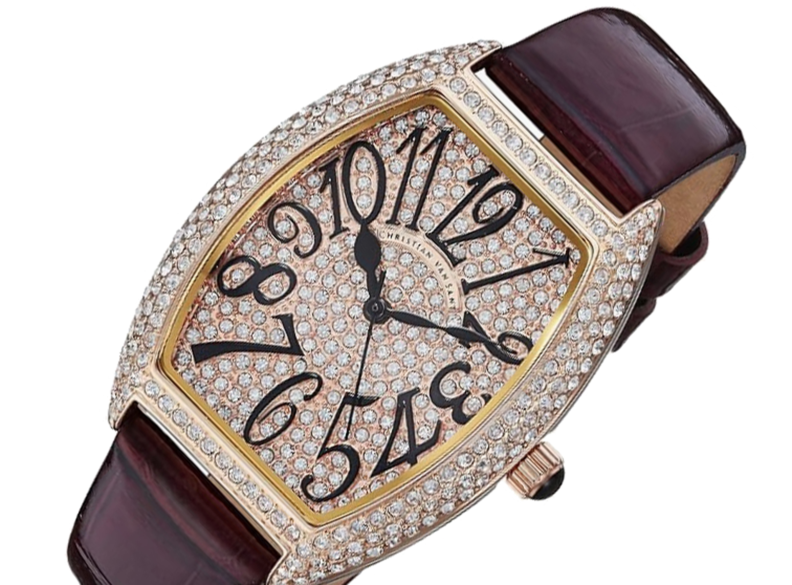 Christian Van Sant Watches, Women's Rose tone, w/ setting Stone, Rose