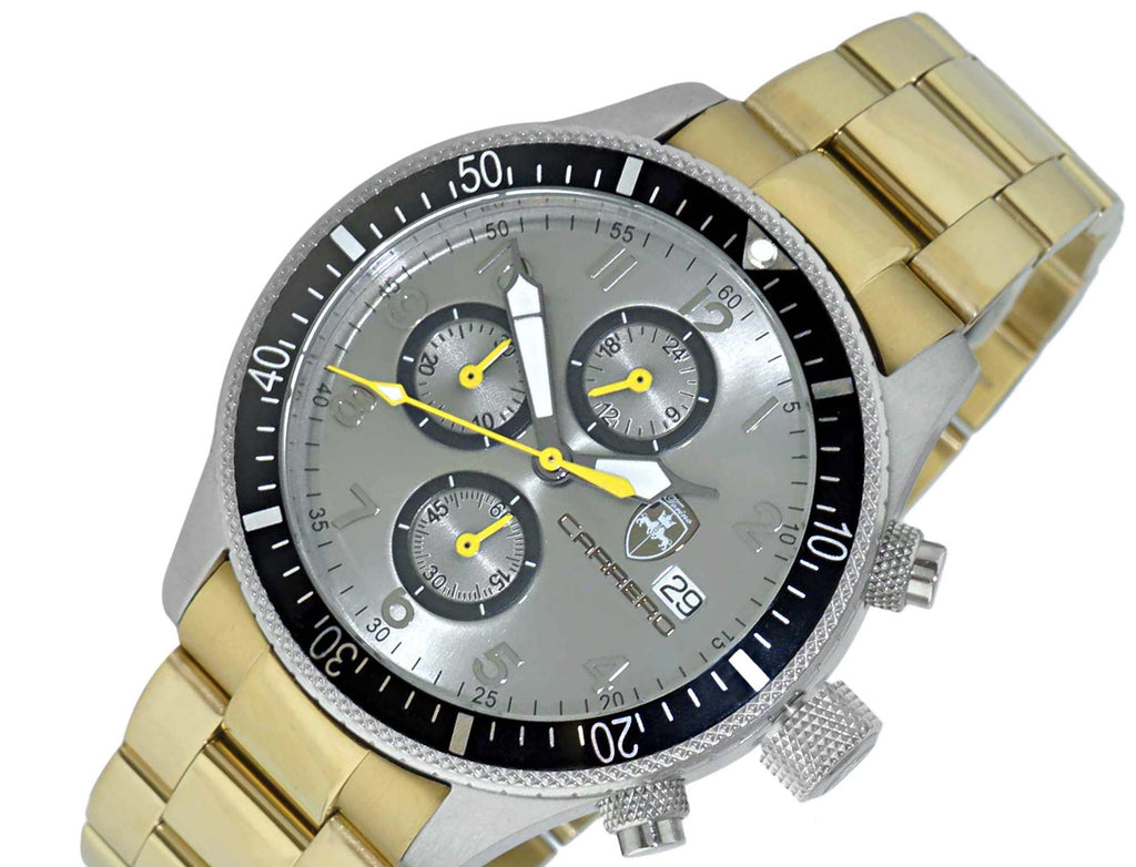 LeChateau - Chronograph Epson VR33 Muscle Mov't, Stainless Steel Case and Gold tone Band , (MSRP:$1,475.00)