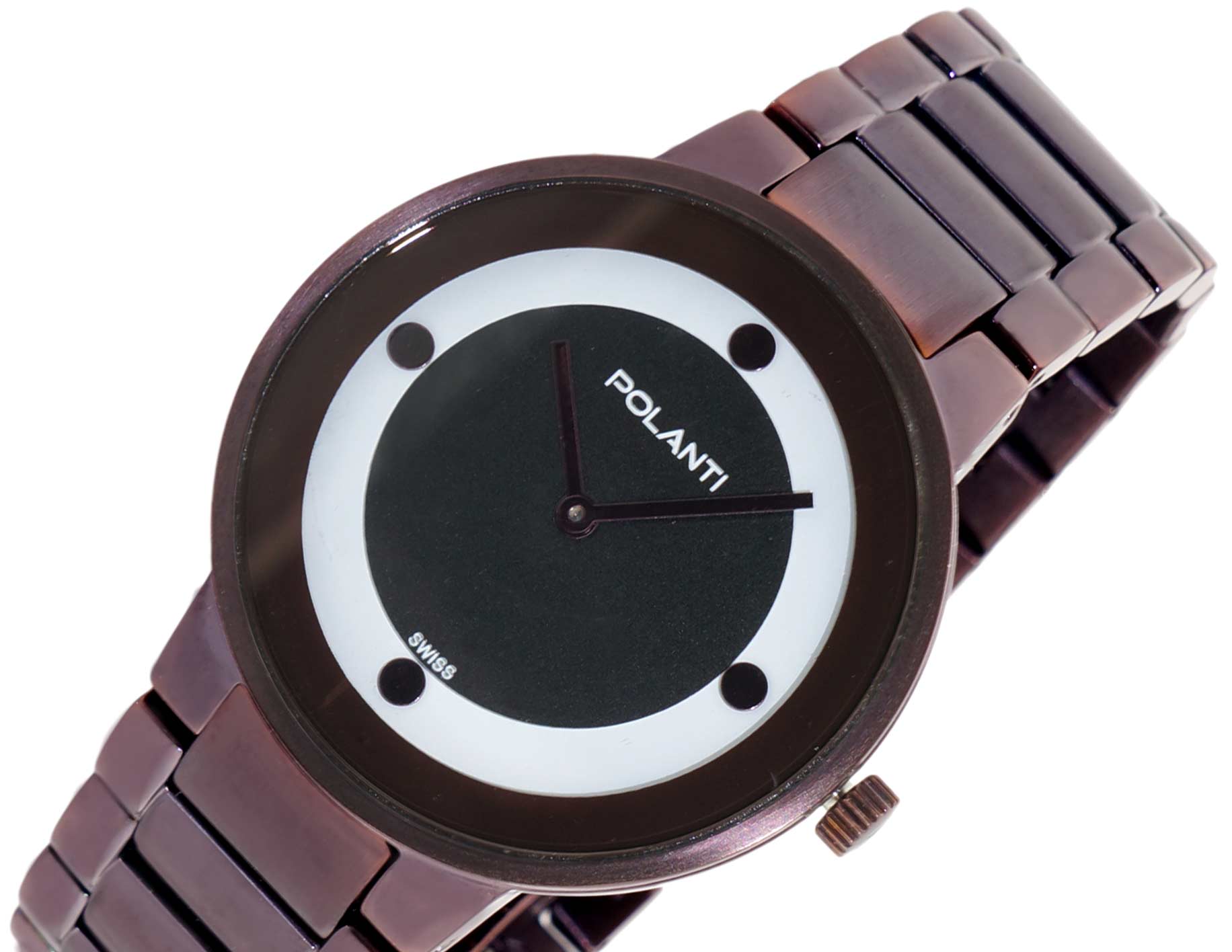 LeChateau Classic/Mid-size, Swiss Quartz Movement, IP-Purple Stainless Steel case and band, Retail at (MSRP: $595.00)