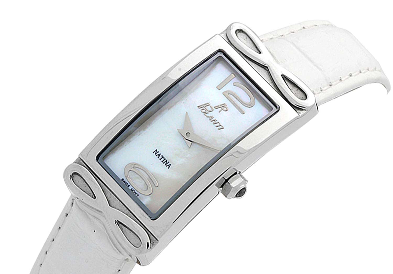 LeChateau, Ladies Swiss Quartz movement, Mother of Pearl Dial, Genuine Leather Band, White Color, MSRP: $495.00