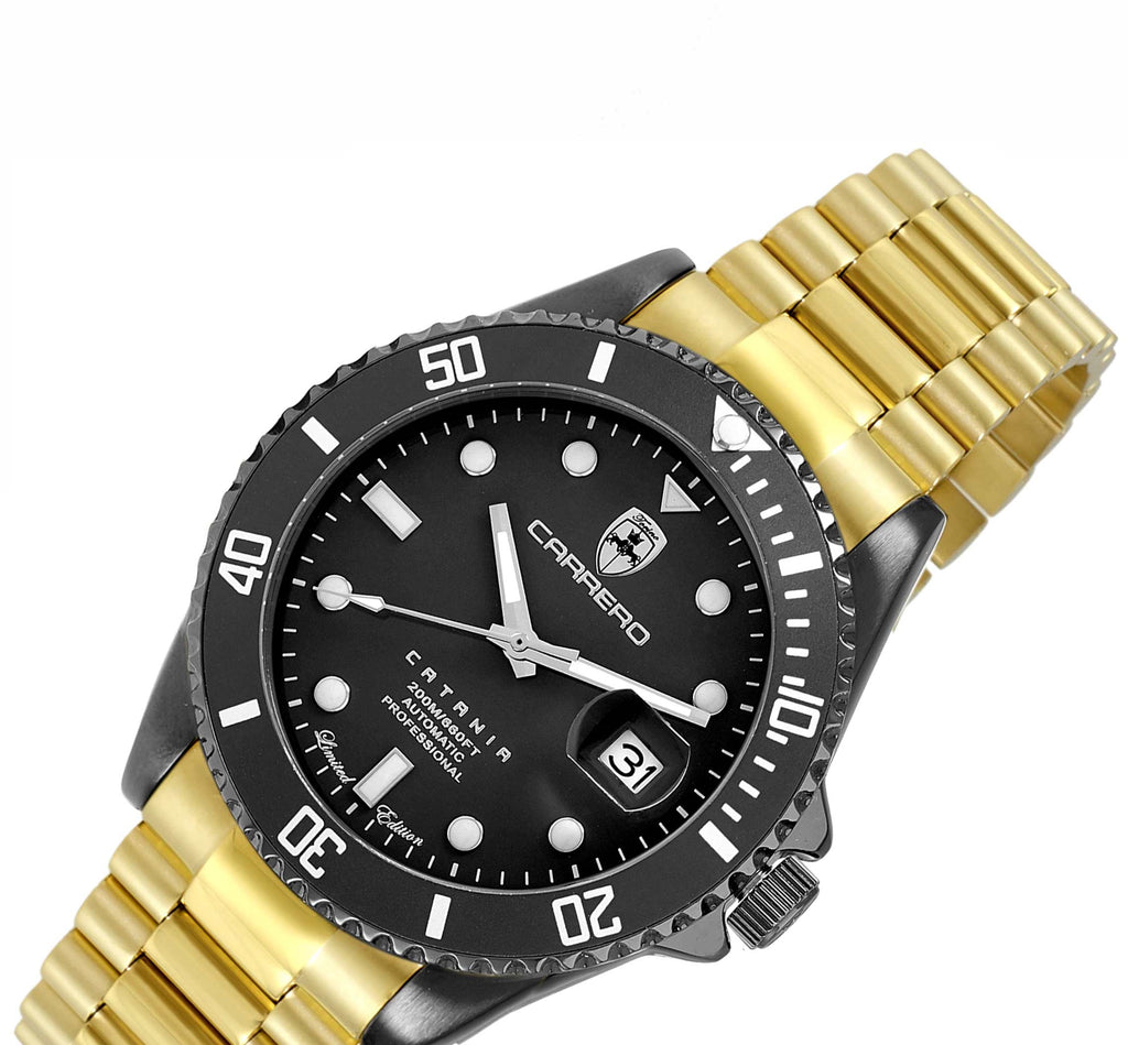 Lechateau Men's Automatic NH35 -21 JEWELS with Exhibition Back - C1BK888BK_GO Retail at (MSRP: $ 2,124.00)