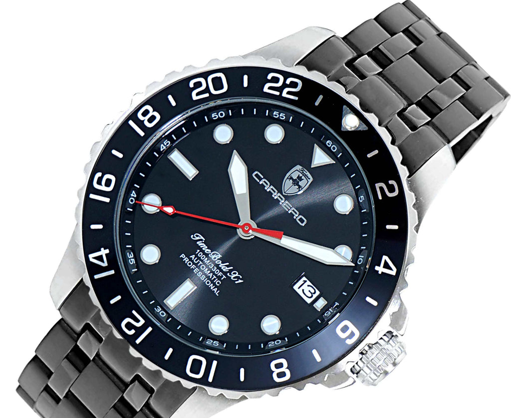 LeChateau, Men's TIME BOLD- X1 COLLECTION, NH35 AUTOMATIC MOVEMENT, 10 ATM, BLACK,  C1S737BK-BK_IPB - MSRP:  $2,340.00
