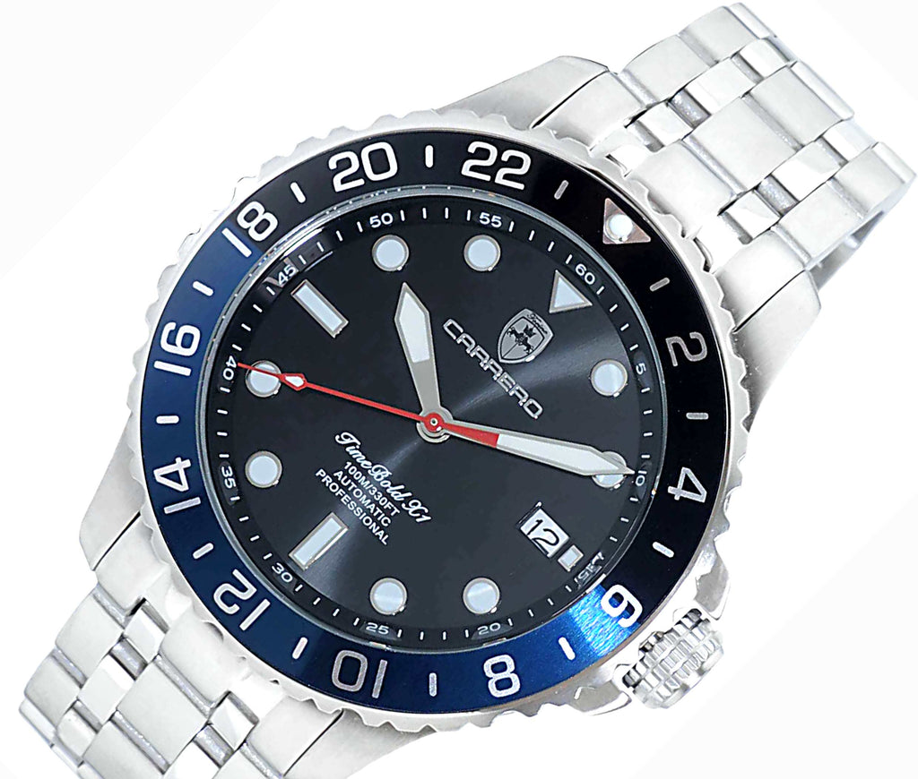 LeChateau, Men's TIME BOLD- X1,  NH35 AUTOMATIC MOVEMENT, 10 ATM, BLACK/BLUE, C1S737BK-BU - MSRP:  $2,340.00