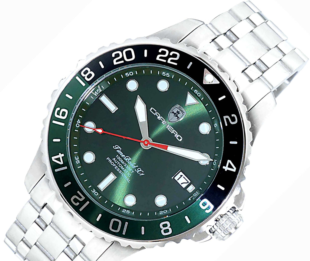 LeChateau, Men's TIME BOLD- X1,  NH35 AUTOMATIC MOVEMENT, 10 ATM, GREEN/BLACK, C1S737GN-BK - MSRP:  $2,340.00