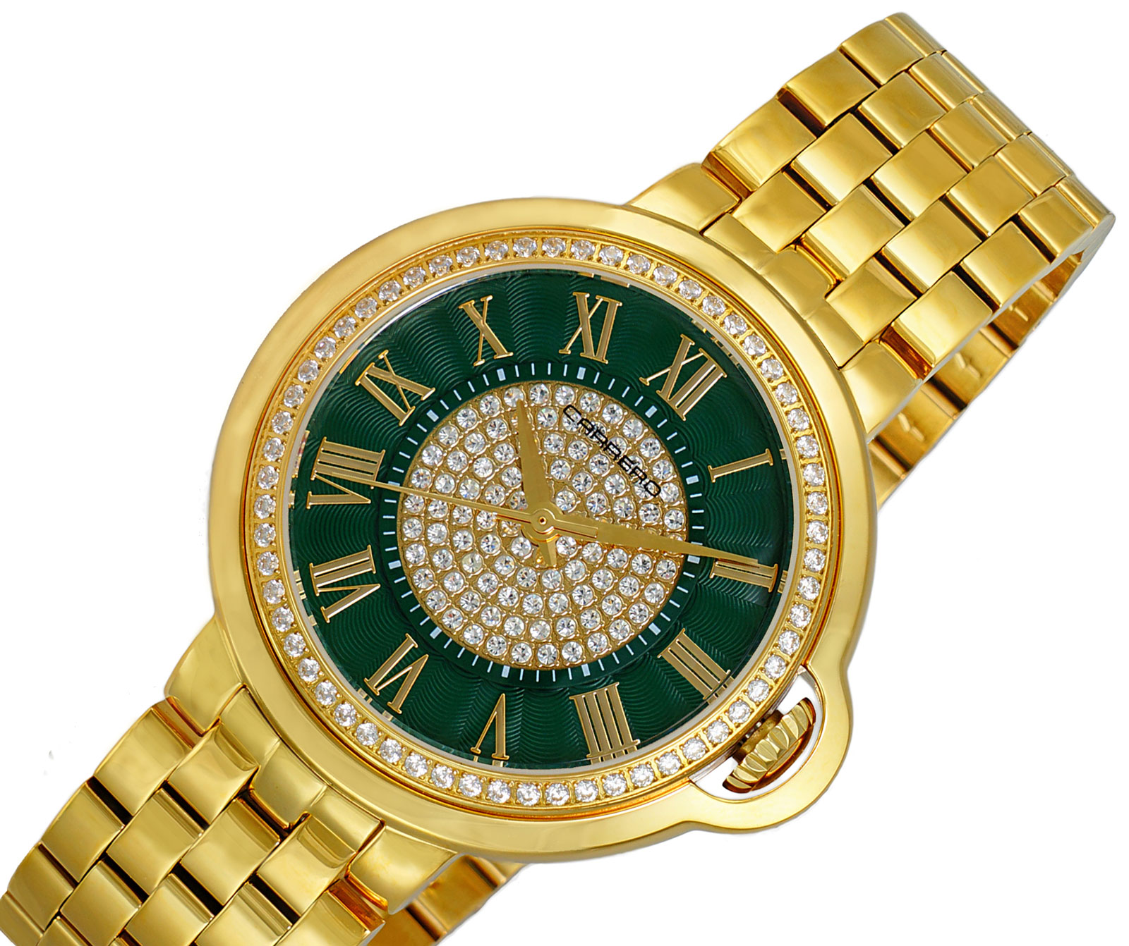 Lechateau Watches Ladies Watch, Swiss Quartz Movement, Austrian Setting, CL1G04GN , Retail at MSRP : $1,320.00