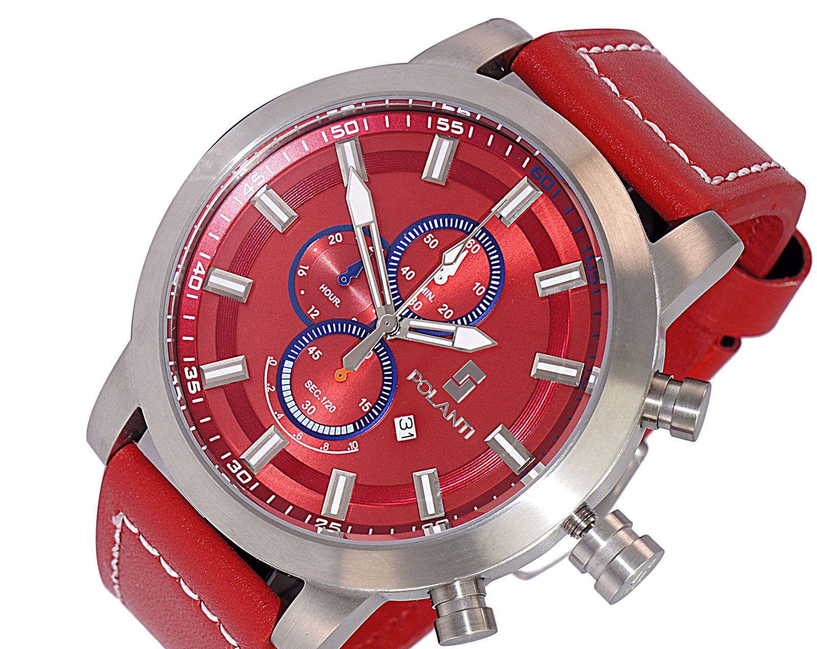 Lechateau Watches Men's Chronograph Mov't. Date Dial, RG0001M-SS  RETAIL AT (MSRP: $ 794.00)