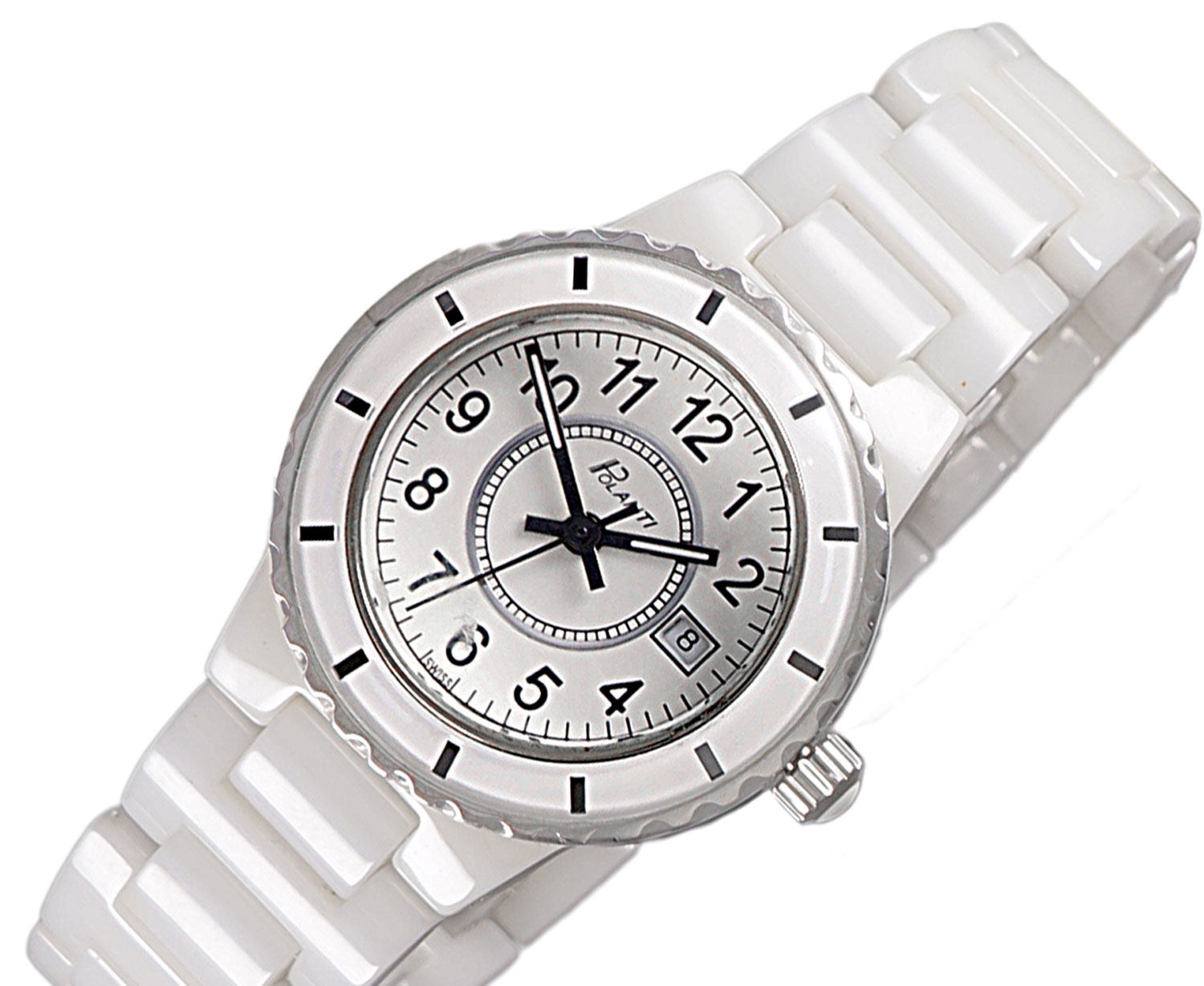 Lechateau Watches, SWISS MOVEMENT, High Tect Ceramic case and band, Date Dial, P1846-LWT- Retail At (MSRP: $795.00)