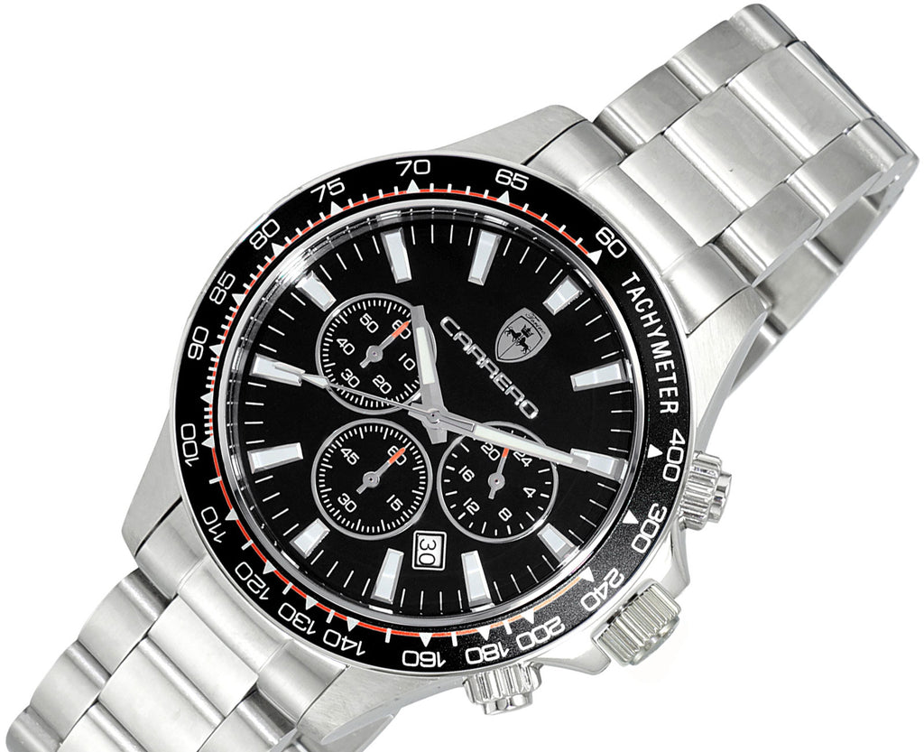 LeChateaue, CHRONOGRAPH MOVEMENT ,100 METER WATER RESISTANT, DATE DIAL, CS866BKOR , RETAIL AT (MSRP: $1,250.00)
