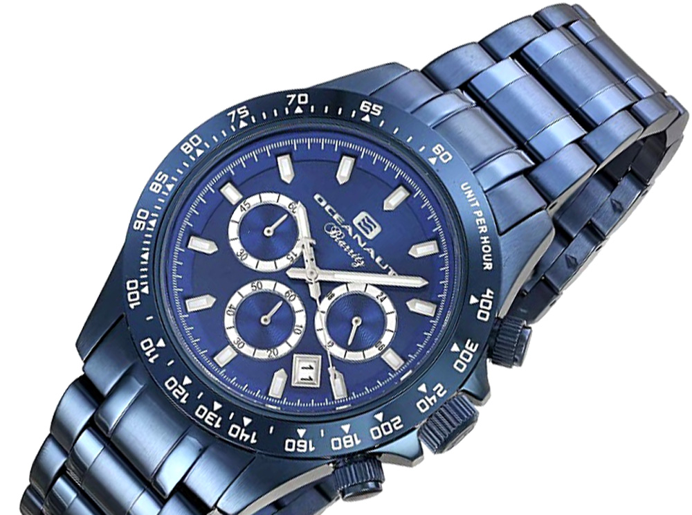 Oceanaut Men's Biarritz Analog Display Analog Chronograph Quartz Blue Watch,  - Retail at (MSRP: $895.00)