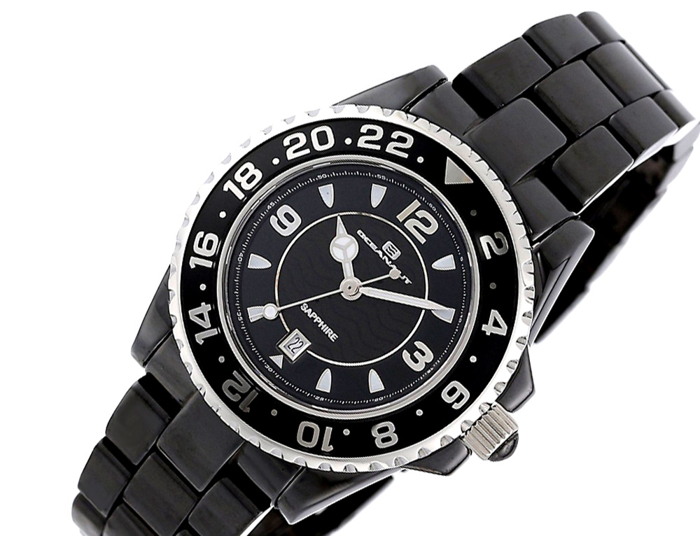 Oceanaut Women's  Ceramic Black, Sapphire Crystal, CN1C2601 - Retail at (MSRP: $895.00)
