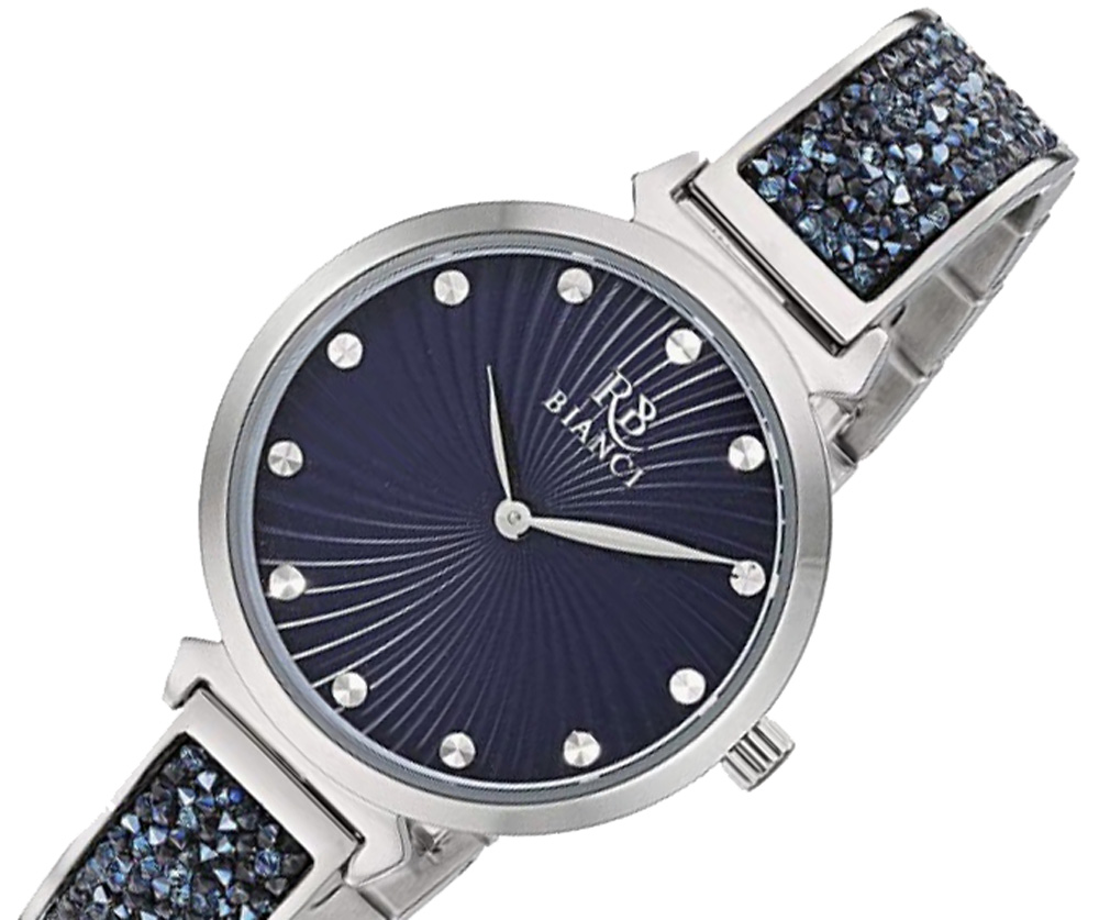 Roberto Bianci Women's Brillare Quartz Stainless Steel Strap, Blue  RB0202 Retail at (MSRP:$350.00)