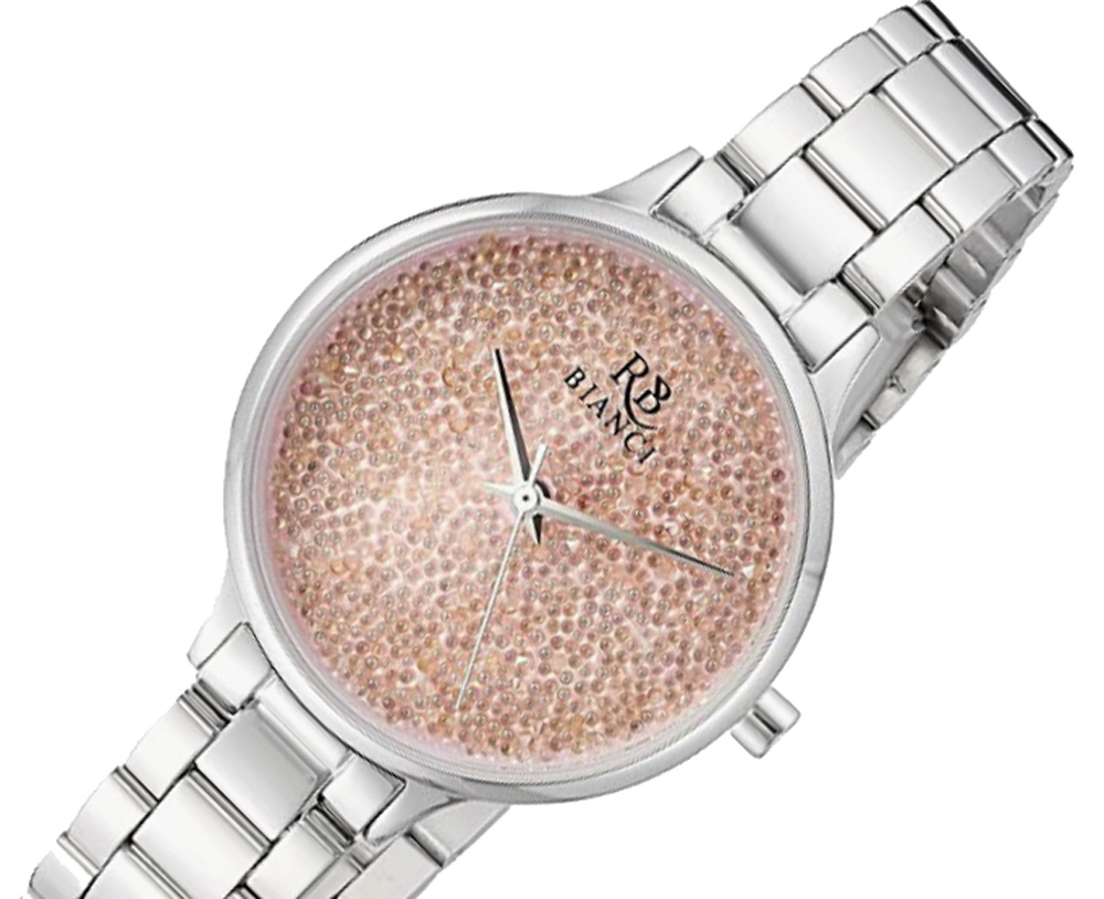 Roberto Bianci Women's Quartz, Silver-Pink, Model: RB0245 Retal  at  (MSRP:$295.00)
