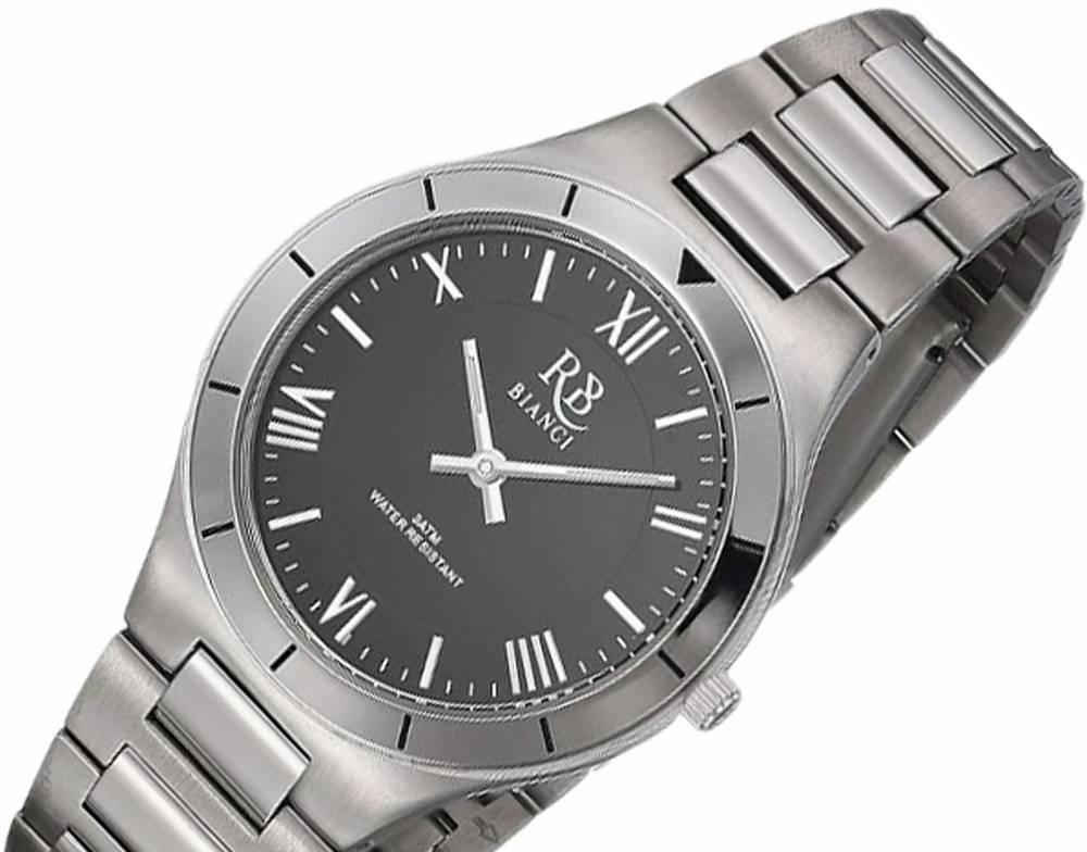 ROBERTO BIANCI Women's, Stainless steel case, Stainless steel bracelet, Black dial, (MSRP: $195.00)