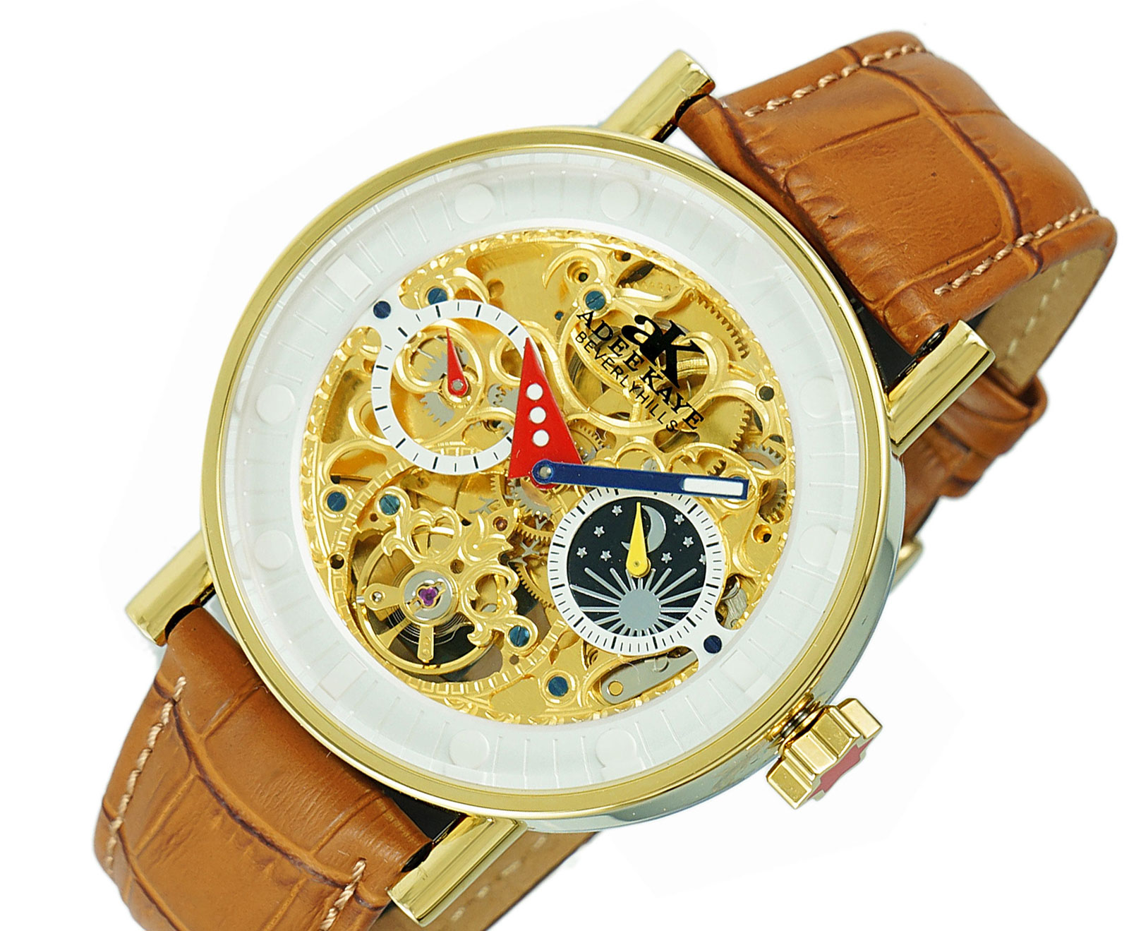 Skeleton Automatic 21 Jewels Movement , Sun and Moon Phase, AK226620MGLBN, Retail at 750.00