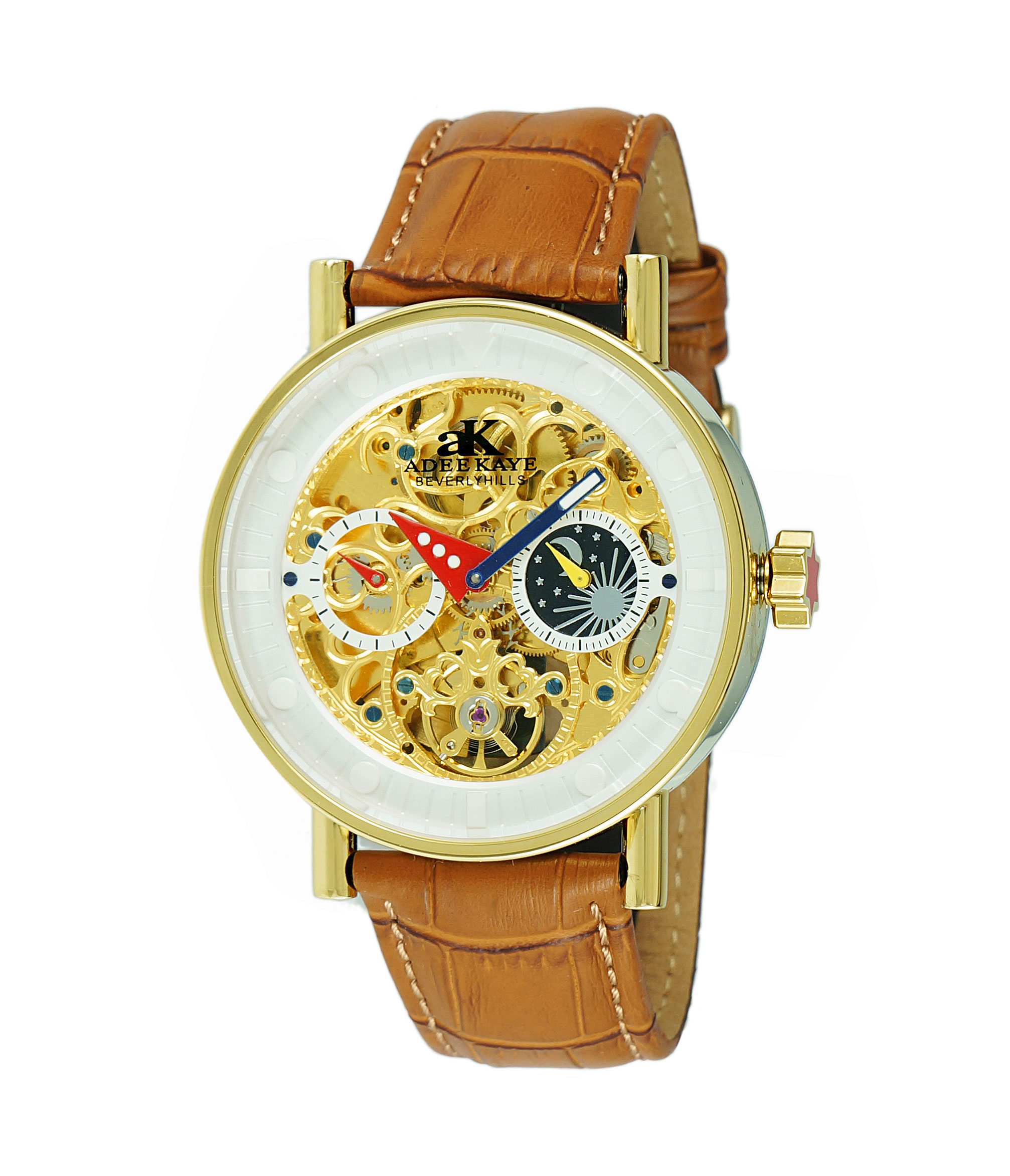 Skeleton Automatic 21 Jewels Movement , Sun and Moon Phase, AK226620MGLBN, Retail at 750.00