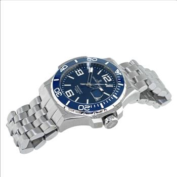 Lechateau,  Swiss Made Automatic Movt - 24 Jewel, Blue Dial Exhibition Back, (MSRP: $1,295.00)