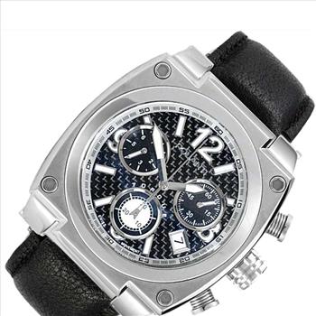 LeChateau Torque II Chrono  Swiss chronograph move't, Black Carbon Fiber Dial, Genuine Leather Strap, SS1084K_LBK -  (MSRP: $1,995.00)