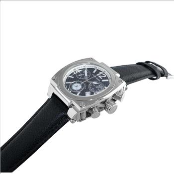 LeChateau Torque II Chrono  Swiss chronograph move't, Black Carbon Fiber Dial, Genuine Leather Strap, SS1084K_LBK -  (MSRP: $1,995.00)