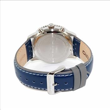 Lechateau, Men's VR32 Chronograph Movement, Blue-Maroon MOP Dial, Blue Leather Strap, C1S7023MR-BNBU_LBU- Retail at (MSRP: $2,148.00)