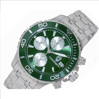Lechateau Watches, Men's VR33-Chronograph Mov't., Green - Date Dial and Bezel,   C1S3735GN  -  RETAIL AT (MSRP: $1,595.00)
