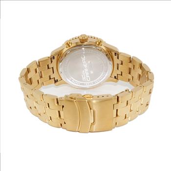 Lechateau - VR32 Mov't Chronograph Mov't, Maroon-MOP Dial, Gold tone Stainless Steel case and band  (MSRP: $2,220.00)