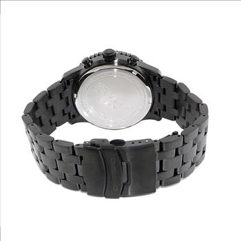Lechateau - VR32 Mov't Chronograph Mov't, Black-MOP Dial, Black-IP Stainless Steel case and band  (MSRP: $2,220.00)