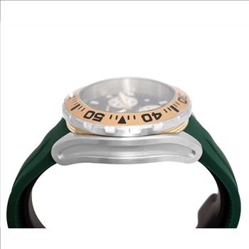 LeChateau, Men's Swiss Multi-Functiom Ronda X30 Movement, Black Dial - Gold Bezel, Green Silicon Band,  C1G8824-BK_GN - MSRP: $2,340.00