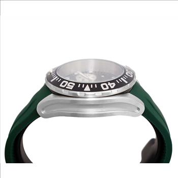 LeChateau, Men's Swiss Multi-Functiom Ronda X30 Movement, Blue Dial - Black Bezel, Green Silicon Band,  C1BK8824-BU_GN     - MSRP: $2,340.00